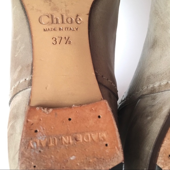 Chloe Leather Boots Size 37.5 - Picture 7 of 10